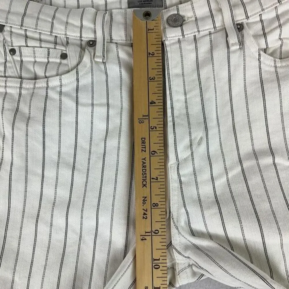 Citizens‎ of Humanity Rocket Crop High Rise Skinny Jean Womens 29 White Striped